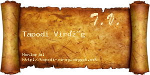 Tapodi Virág névjegykártya