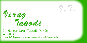virag tapodi business card